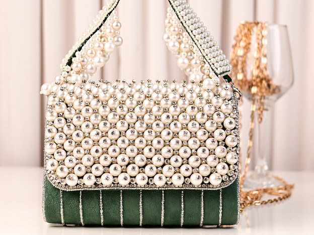 Pearl Swarovski Party Handbag