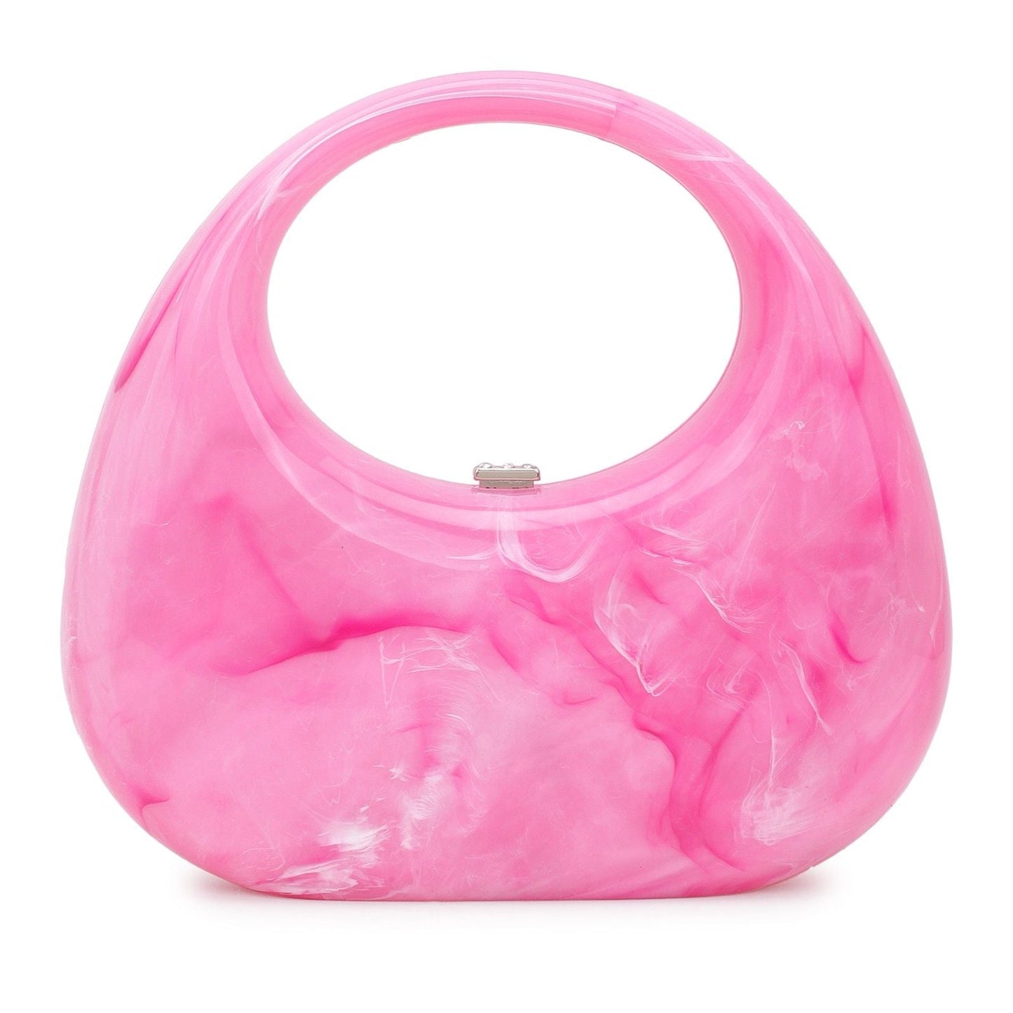 Moon Clutch Pink Purse Evening Handbag for Women Crossbody Sling Bags