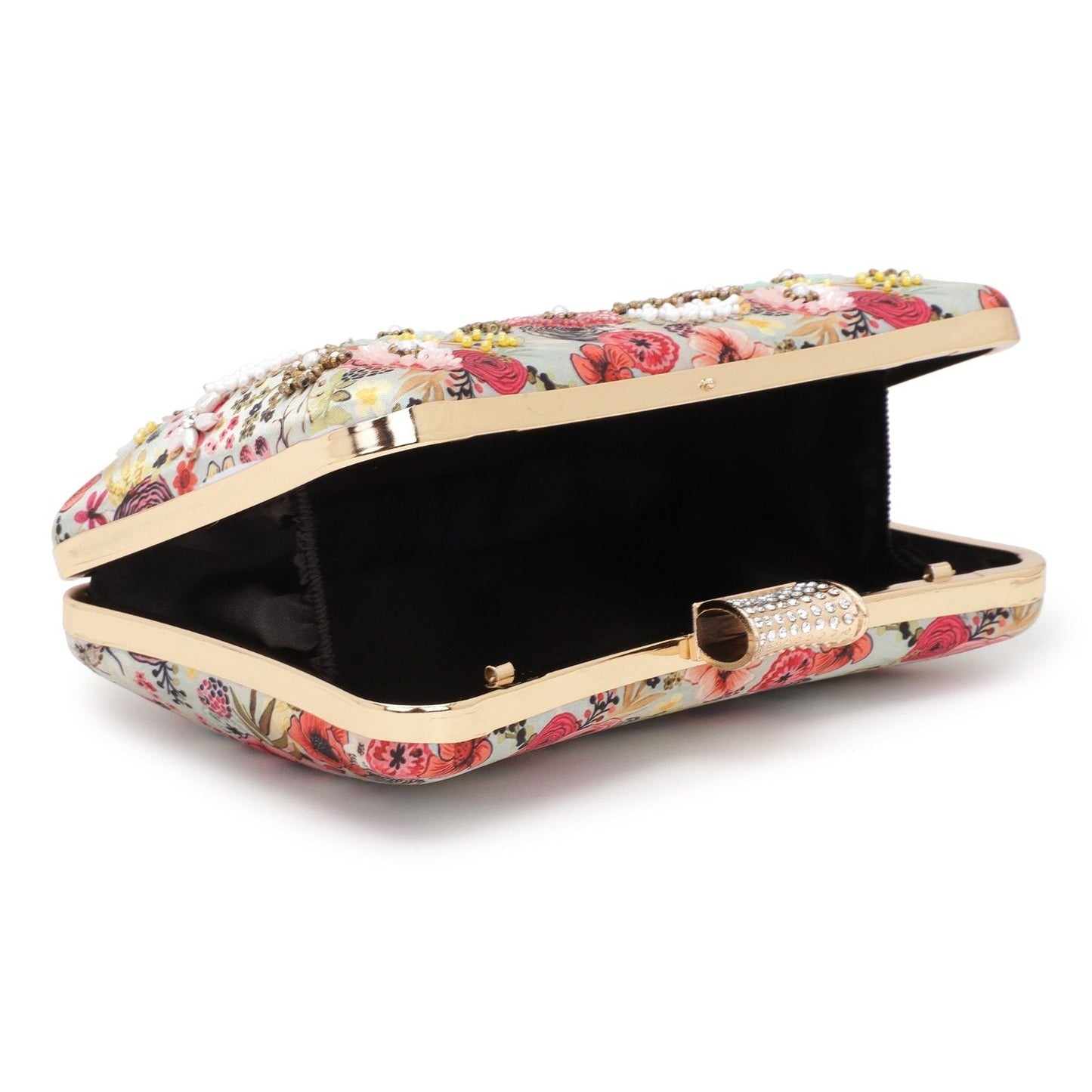 Printed Floral Embroidery Party Festive Clutch Bag for Women