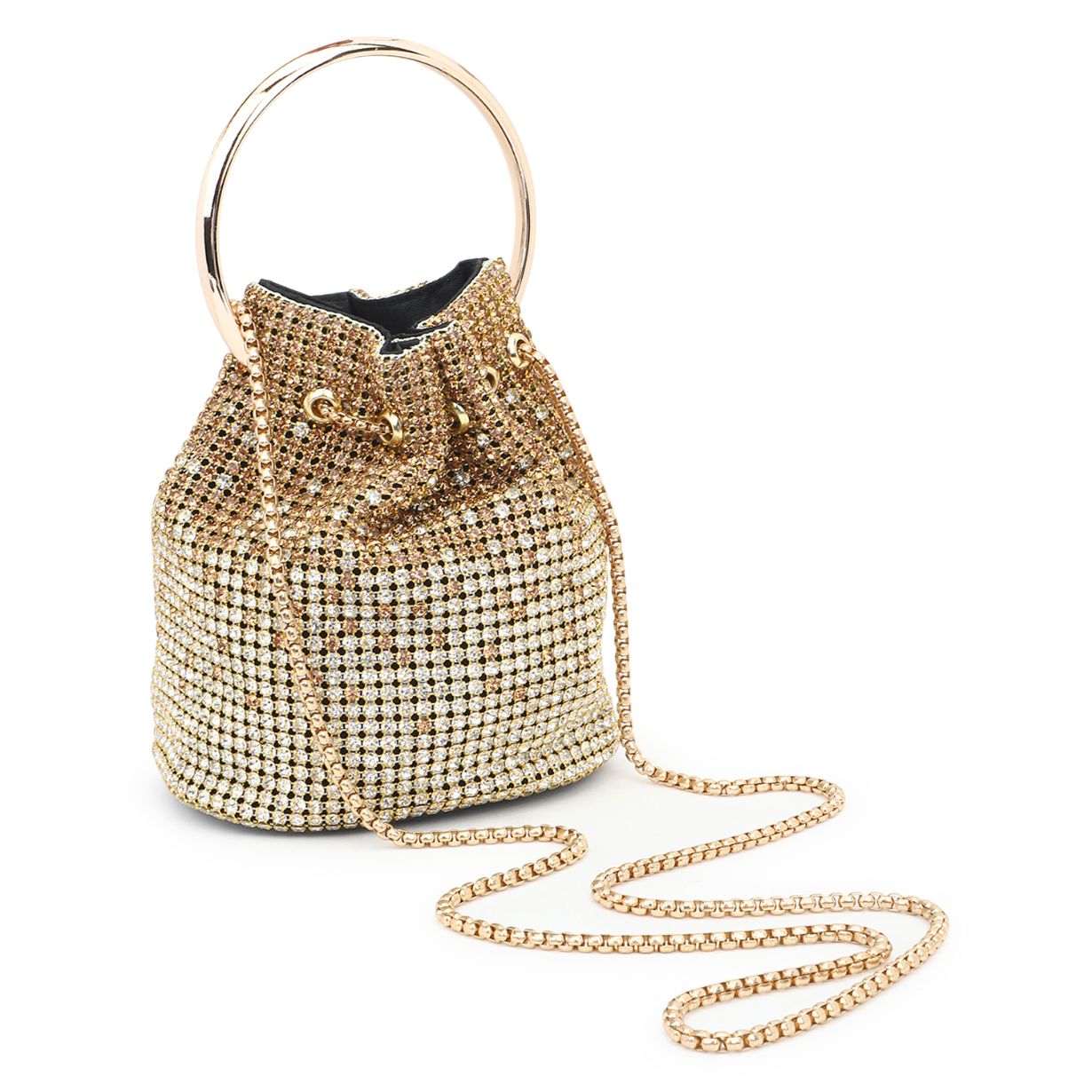 Golden Silver Handle Party Bag
