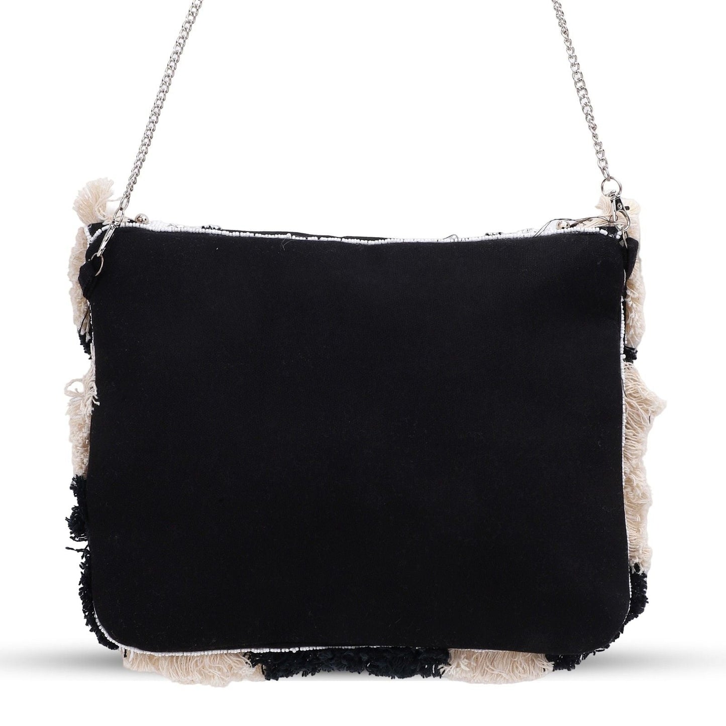 Boho Banjara Embellished Crossbody Black Bag – Handmade Bohemian Festival Purse