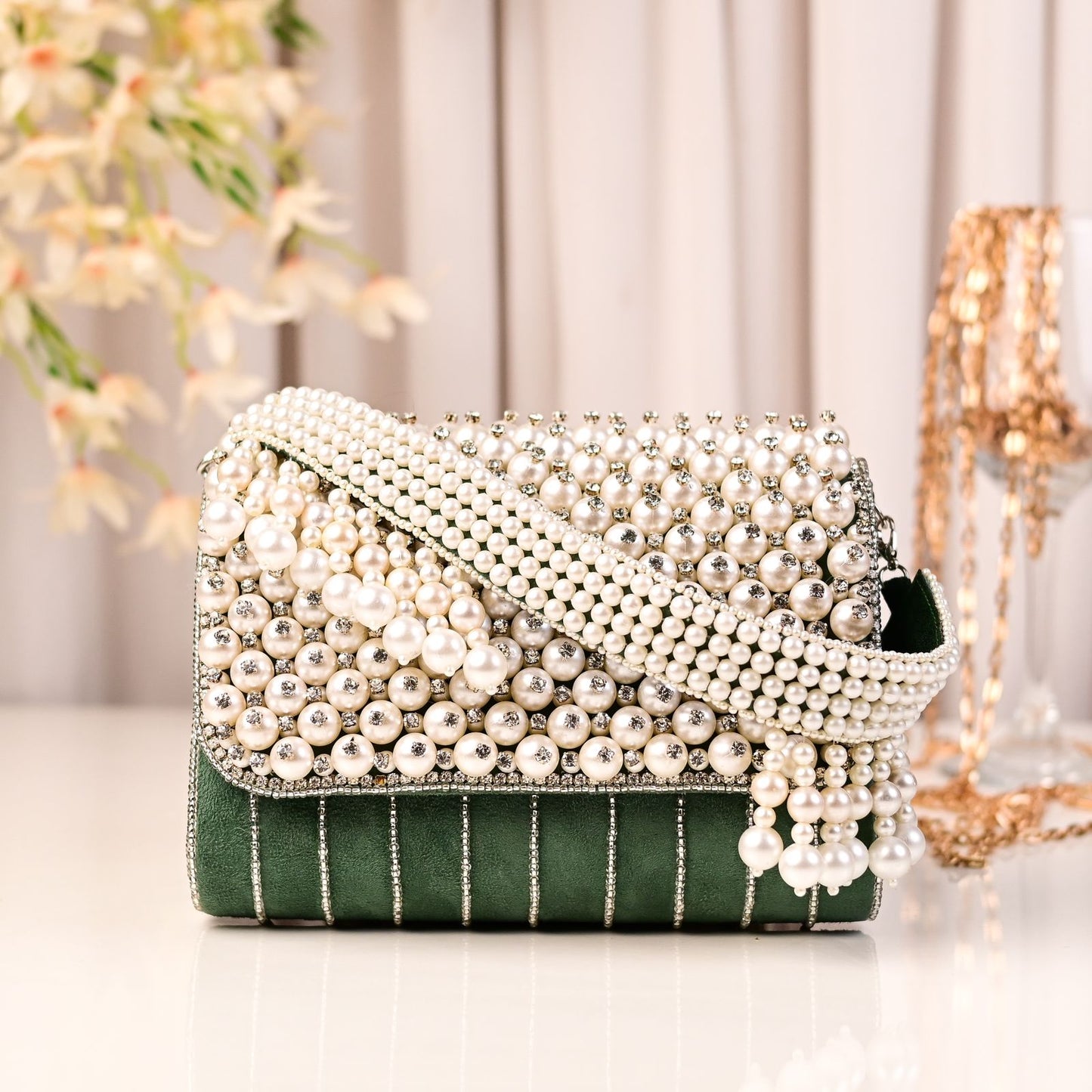 Pearl Swarovski Party Handbag