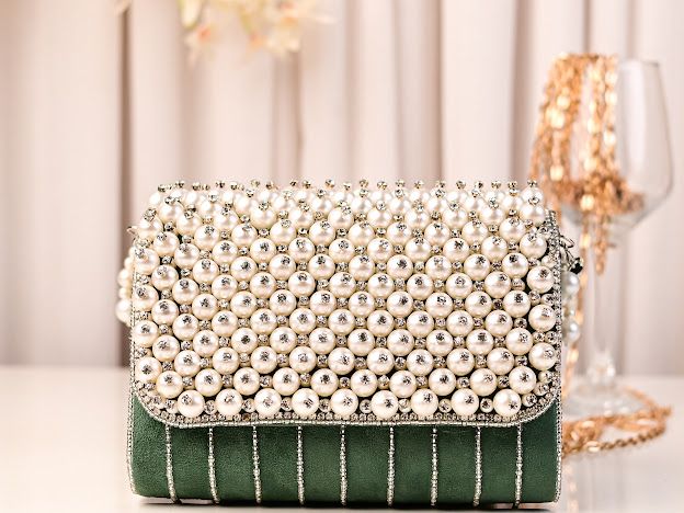 Pearl Swarovski Party Handbag