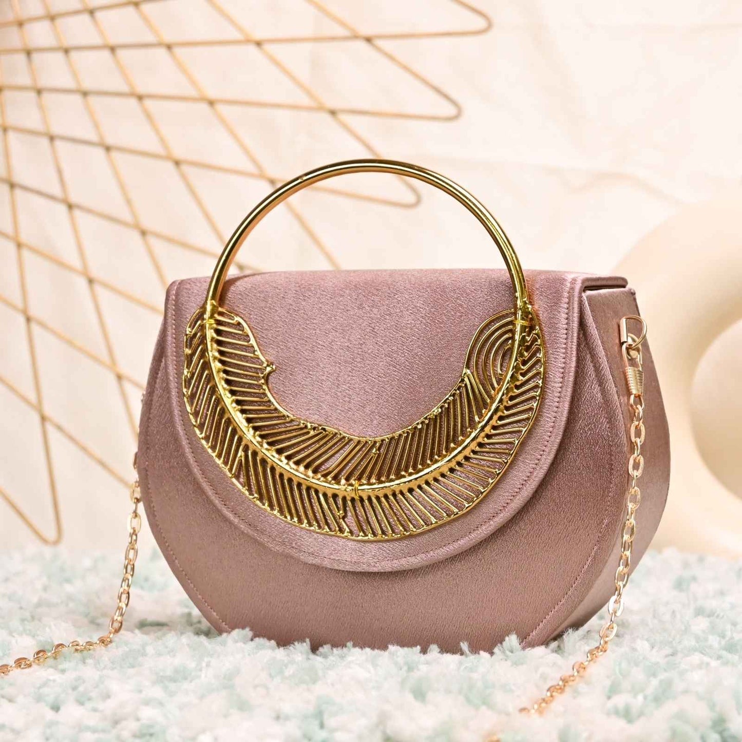Mini Box Brass Handle Bag